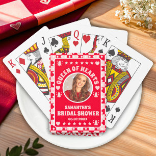 Retro Queen of Hearts Brautparty Foto Spielkarten