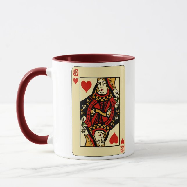 Retro Queen of Hearts Tasse (Links)