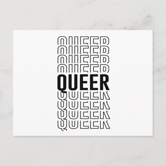 Retro Queer Design Postkarte (Vorderseite)
