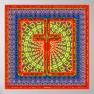 RETRO QUERplakat-DRUCK Poster