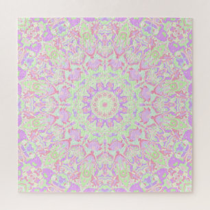 Retro Quirky Eclectic Boho Hippie Pastel Mandala