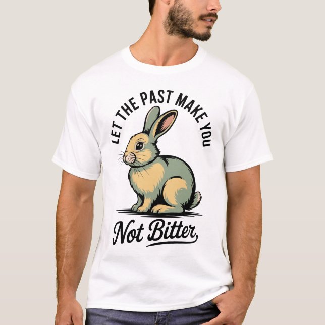 Retro Rabbit Positive Vibes T-Shirt (Vorderseite)