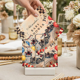 Retro Race Car Baby Shower Serviette