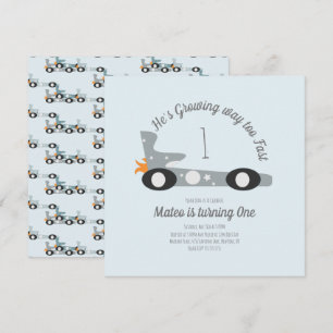 Retro Racing Cars Moon Stars Erster Geburtstag