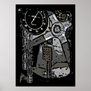 Retro Racing Oldtimer Details Grafikdesign Poster