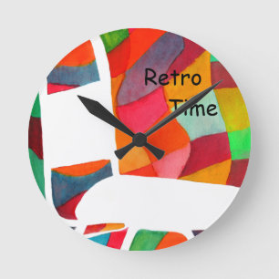 "Retro Rad" Art Wall Horloge ronde