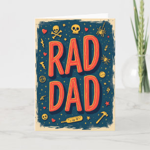 Retro-Rad-Papa-Illustrationskarte Karte