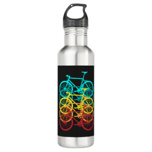 Retro-Radfahren, Straßenrad, Edelstahlflasche