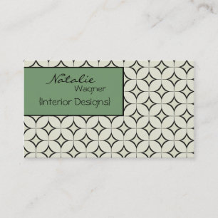 Retro Radiation Business Card, Sage Visitenkarte