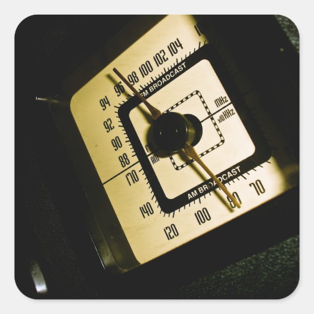 Retro Radio Dial 01 Aufkleber (Vorderseite)