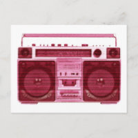 Retro-Radio-Postkarte