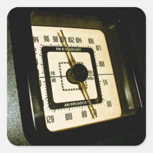Retro Radio wählen Aufkleber 02