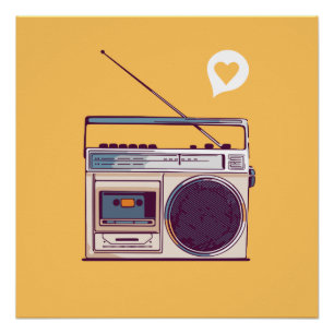 Retro RadioBoombox Poster