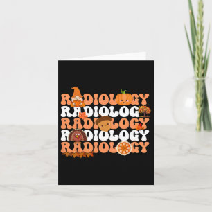 Retro Radiology Pumpkin Radiologe Xray Fall als Karte