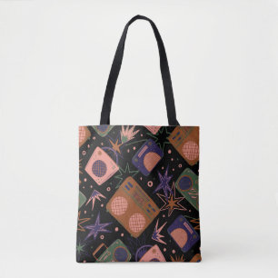 Retro-Radios, Bandrekorder-Muster. Tasche