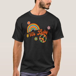 Retro Rainbow 60er Baby Made in 60er 1960er Gebore T-Shirt