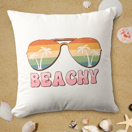 Retro Rainbow Beachy Sonnenbrille mit Palmen Kissen