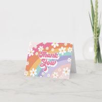 Retro Rainbow Birthday Danke
