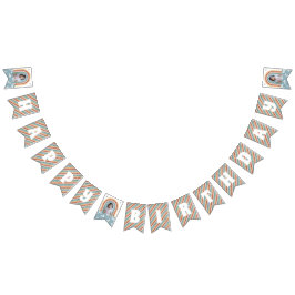 Retro Rainbow & Daisis Geburtstagsbanner Wimpelkette