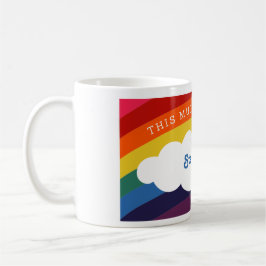 Retro Rainbow | Diese Tasse gehört zu: Name