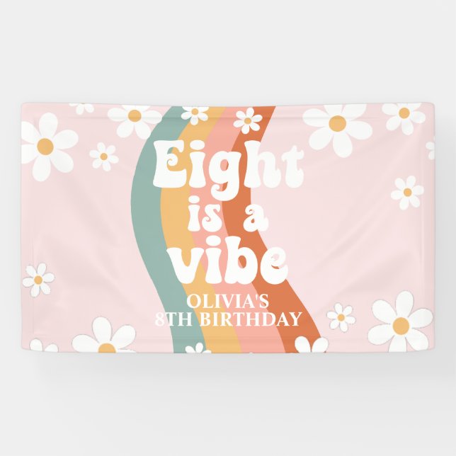 Retro Rainbow Eight ist eine Vibe Daisy 8. Banner (Horizontal)