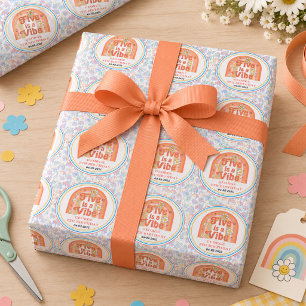 Retro Rainbow FIVE is a Vibe Groovy 5. Geburtstag Geschenkpapier