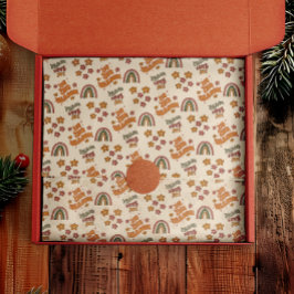 Retro Rainbow Flower Christmas Seidenpapier