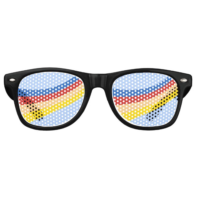Retro Rainbow Gay Pride Party Sonnenbrille (Vorderseite)