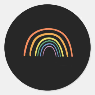 Retro Rainbow God Behalte seine Versprechen Christ Runder Aufkleber