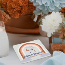 Retro Rainbow Groovy Baby Gender Neutral Dusche