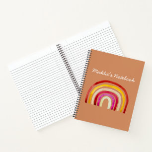 Retro Rainbow niedliche Wasserfarbe Notizbuch
