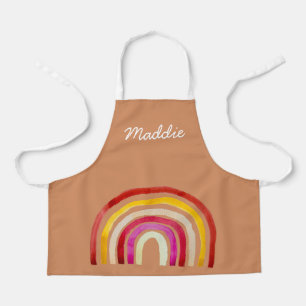 Retro Rainbow niedliche Wasserfarbe Schürze