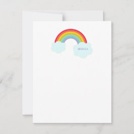 Retro Rainbow Personalisiert Stationer für Kinder Mitteilungskarte