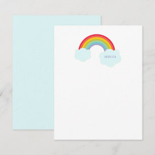 Retro Rainbow Personalisiert Stationer für Kinder Mitteilungskarte