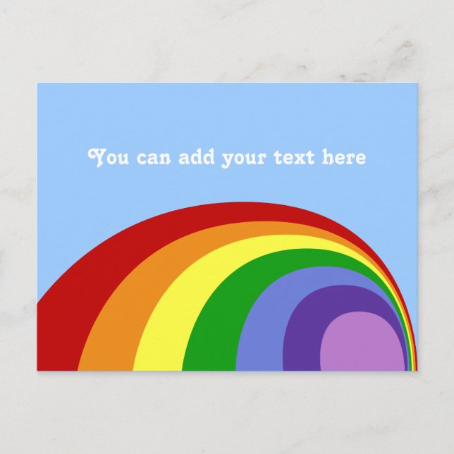 Retro Rainbow Postkarte (Vorderseite)