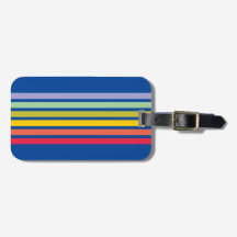 Retro Rainbow Stripe Blue