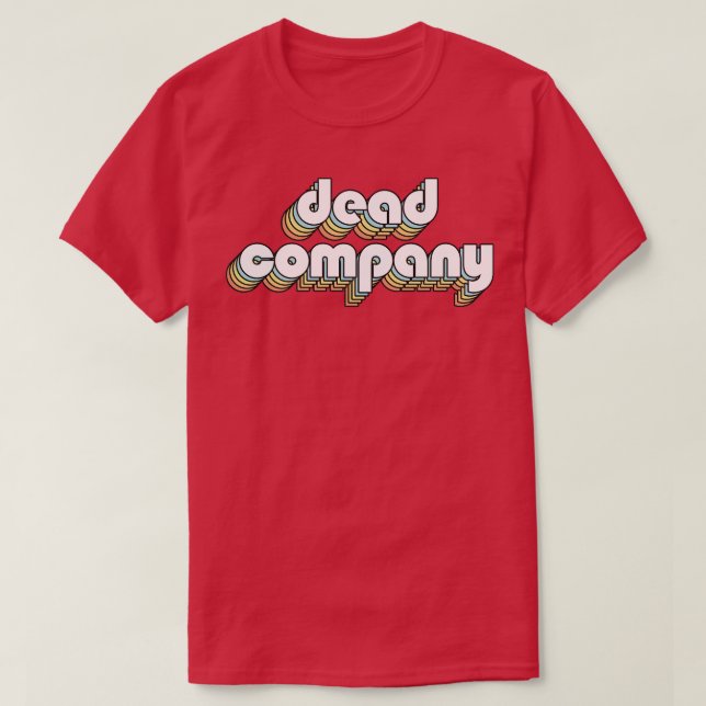 Retro Rainbow Typografy Dead Company T-Shirt (Design vorne)