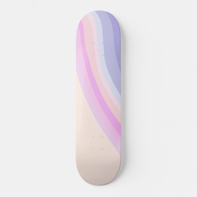 Retro Rainbow Wave #2 #wall #art Skateboard (Vorderseite)