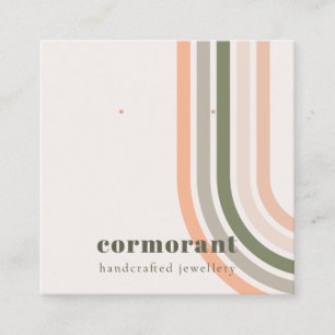 Retro Rainbow Wüste Chic Stuck Earring Display Quadratische Visitenkarte