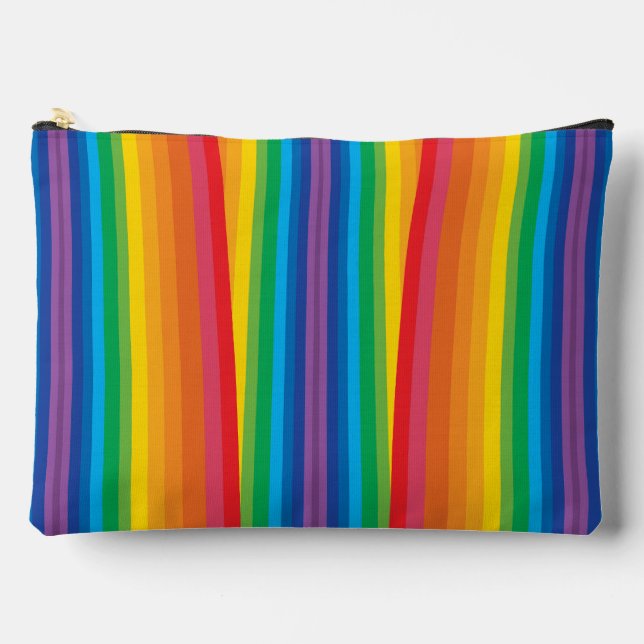 Retro Rainbows Large Pouch Zubehörtasche (Vorderseite)