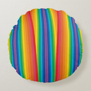 Retro Rainbows Rundkissen Rundes Kissen