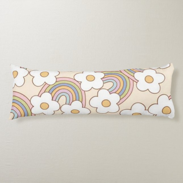 Retro Rainbows Seitenschläferkissen (Vorderseite)