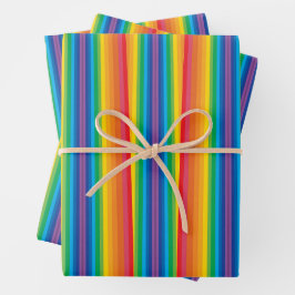 Retro Rainbows Wrapping Paper Geschenkpapier Set