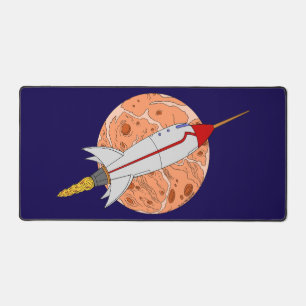 Retro-Rakete 2026 Schreibtischunterlage