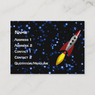 Retro-Rakete 3d Visitenkarte
