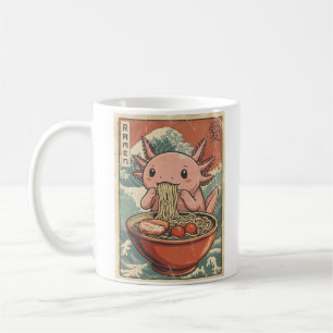 Retro Ramen Axolotl Japanisches Essen Kunst Kawaii Kaffeetasse