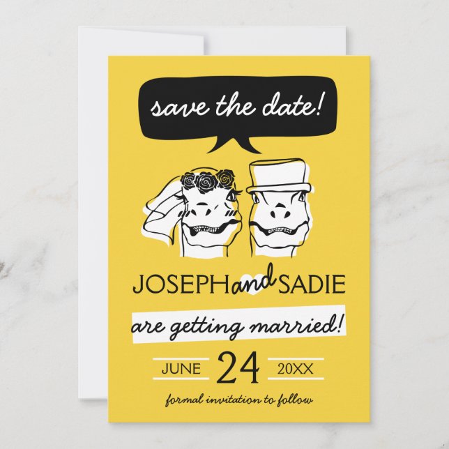 Retro Raptor Enregistrer la carte Date (Devant)