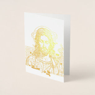 Retro-Raster-Jesus König der Könige Offenbarung 19 Folienkarte
