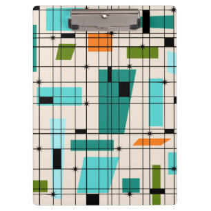 Retro-Raster- und Sternenexplosions-Clipboard Klemmbrett