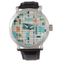 Retro-Raster- und Sternenexplosions-Herrenarmbandu